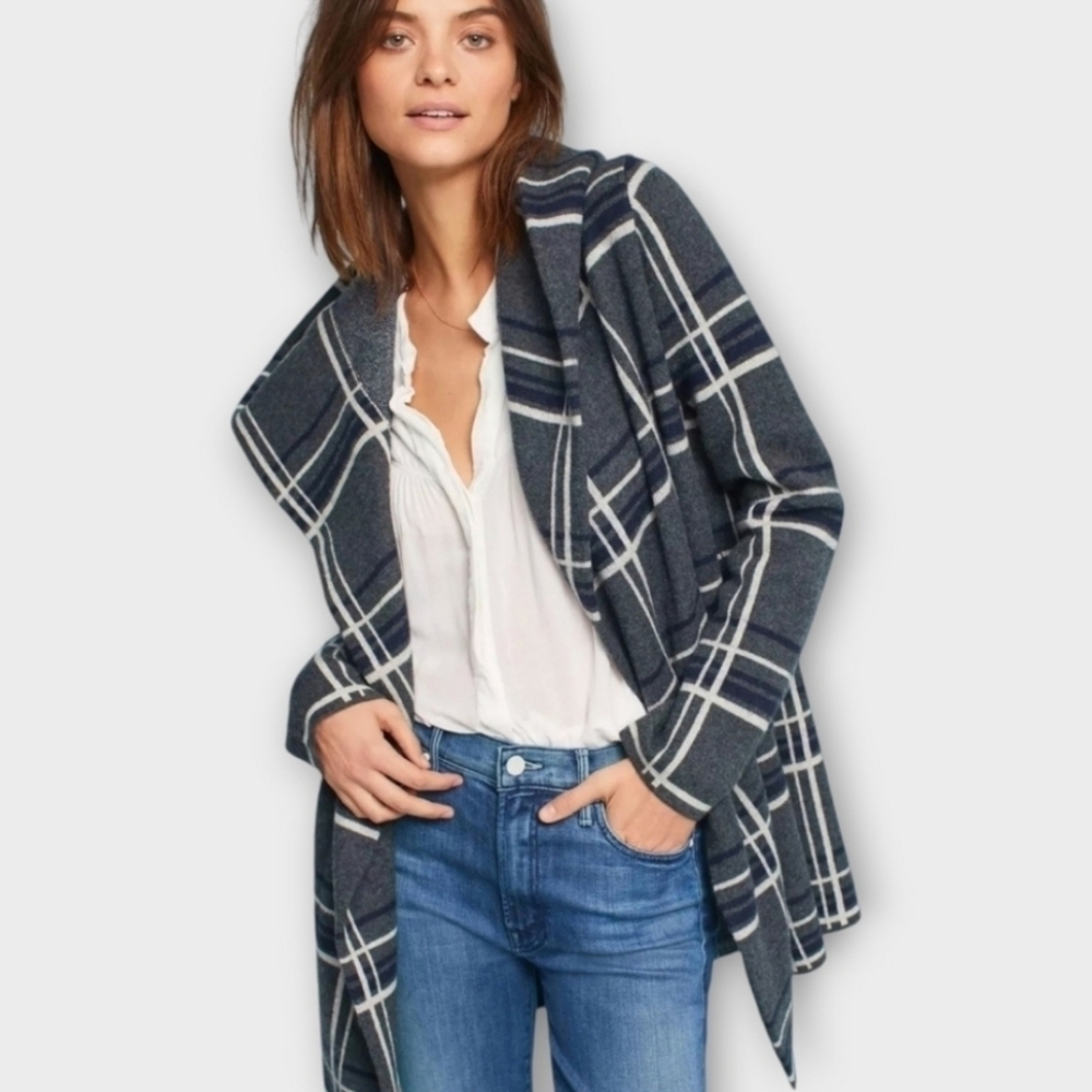 Anthropologie Field Flower Glencoe Wool Sweater Coat